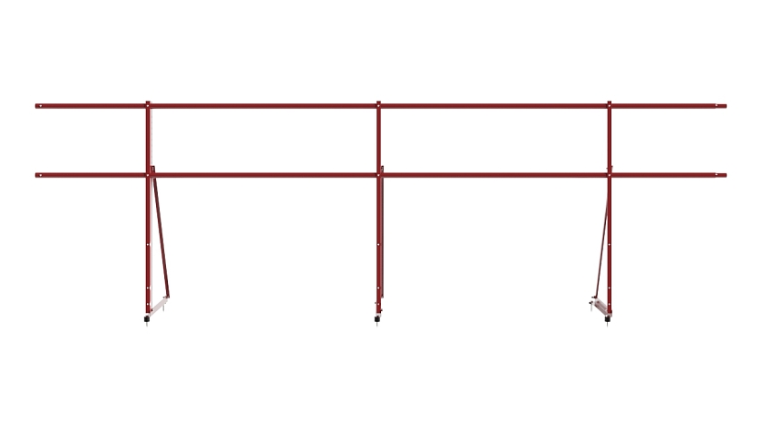 Ограждение кровельное NewLine H-90см, 3м, коричнево-красный (RAL 3011)