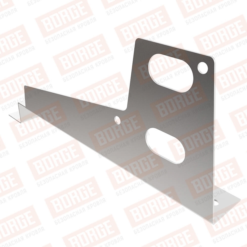 Универсальный кронштейн BORGE, для МЧ с высокой ступенькой, цинк, 350мм