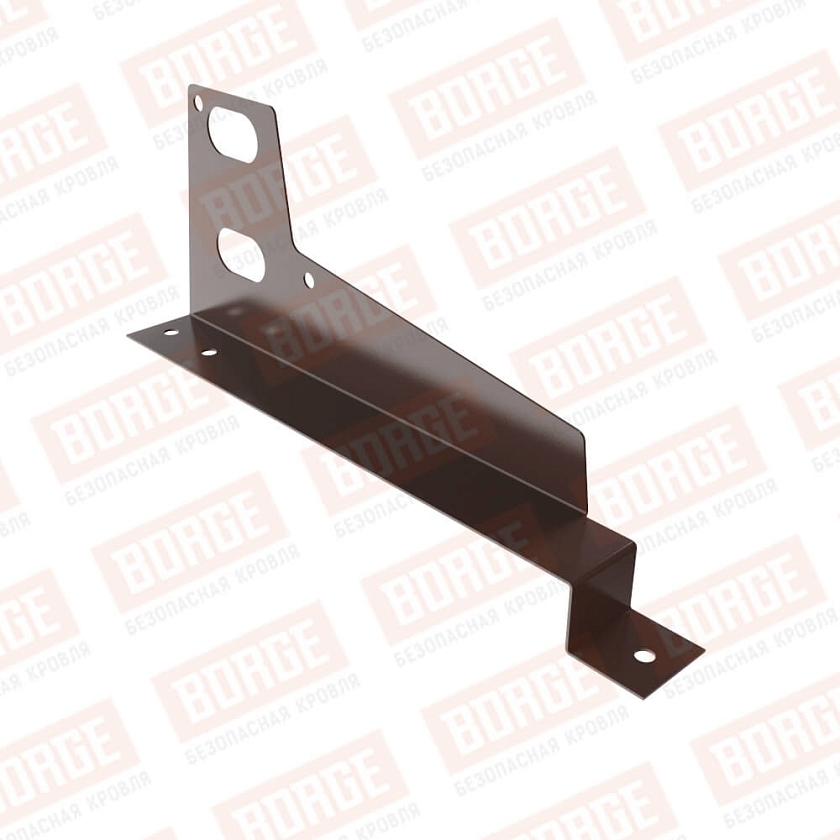 Универсальный кронштейн Русский Рубеж, оцинк., для МЧ с выс. ступен., коричневый шоколад (RAL 8017), 350мм