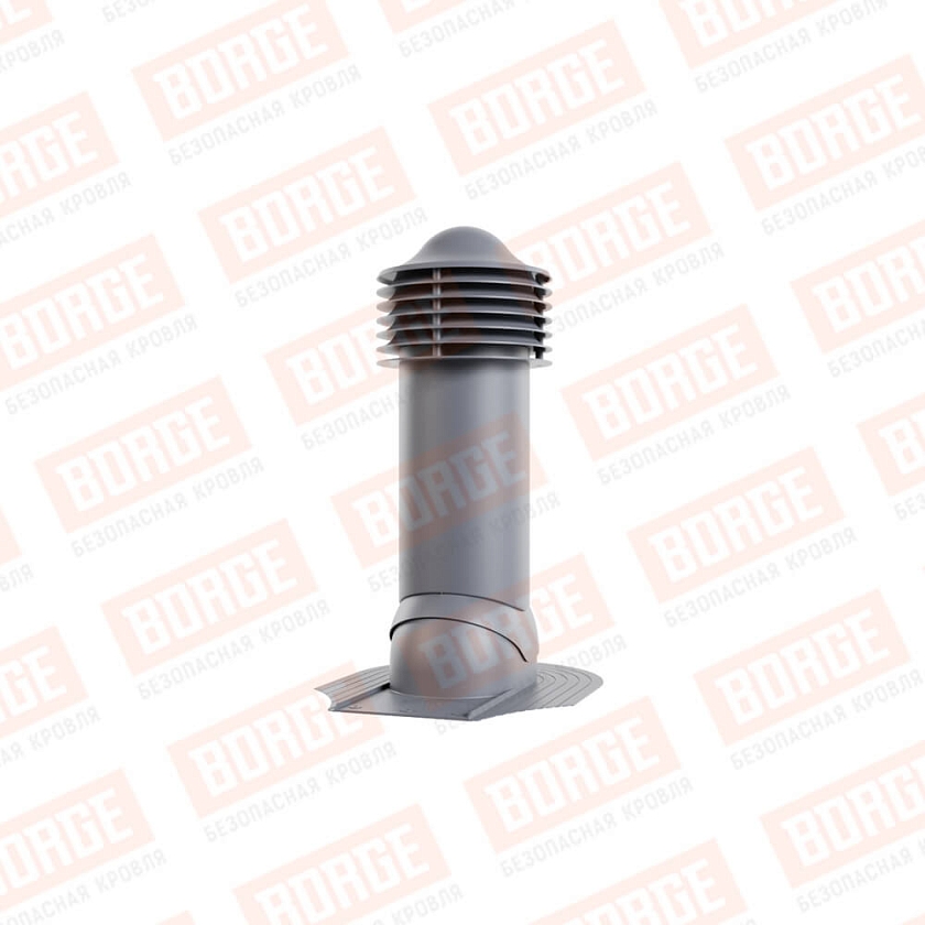 Труба вентиляционная Viotto, для мягкой кровли при монтаже, d-150мм, утепленная, серый графит (RAL 7024)