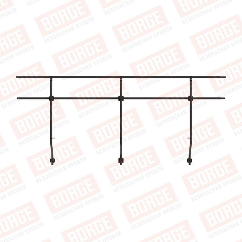 Ограждение парапетное BORGE H-90см, 3м, серо-коричневый (RR 32)