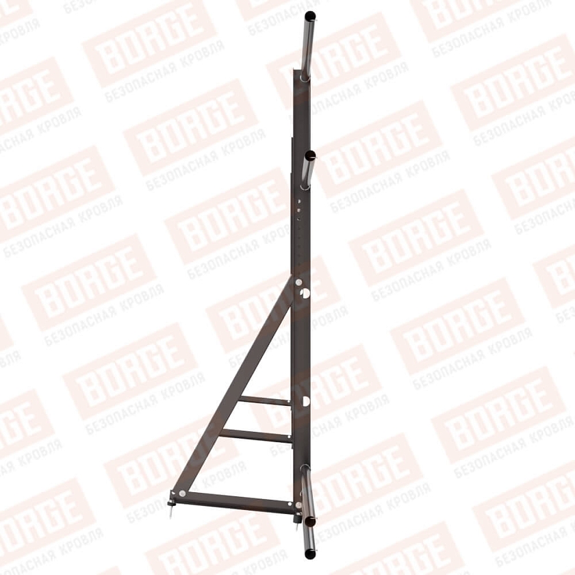 Ограждение кровельное Русский Рубеж H-120см, 3м, окрашенный (NL-805), с двумя доп. трубами