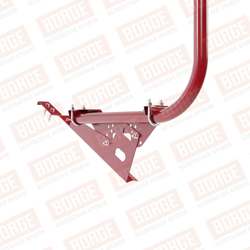 Ограждение кровельное BORGE H-120см, 3м, для черепичной кровли, рубиново-красный (RAL 3003)