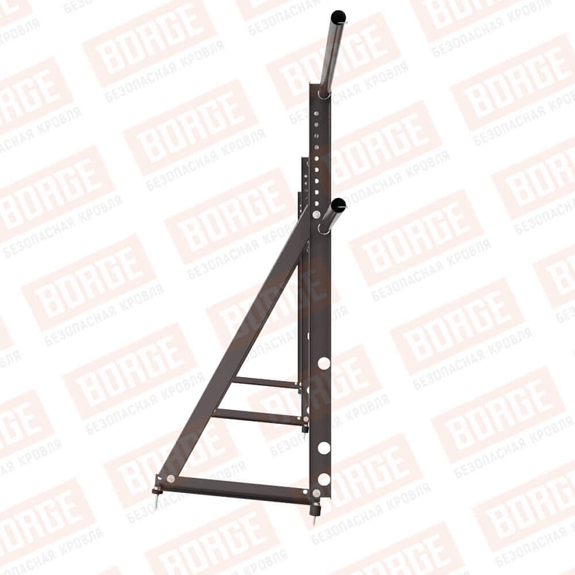 Ограждение кровельное Русский Рубеж H-90см, 3м, серо-коричневый (RAL 8019)