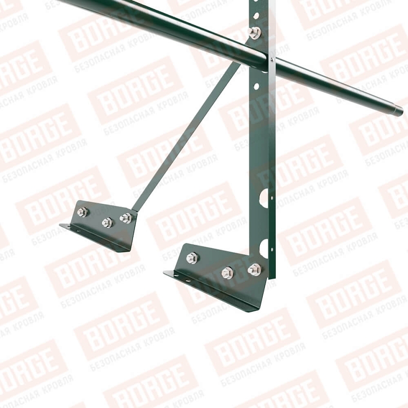 Ограждение декоративное NewLine H-60см, 3м, для фальцевой кровли, зеленый мох (RAL 6005)