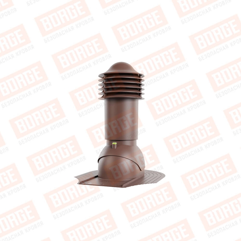 Труба вентиляционная Viotto, для мягкой кровли при монтаже, d-110мм, h-550мм, неутепленная, коричневый шоколад (RAL 8017)