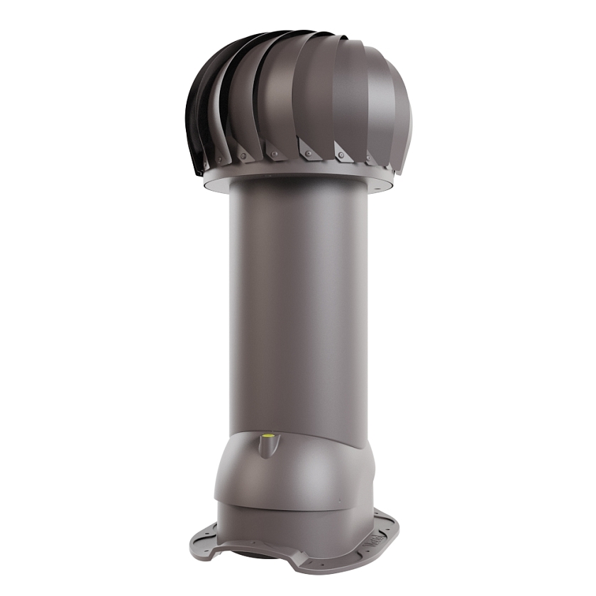 Роторная вентиляция Viotto, для МЧ Адаманте, d-110мм, неутепленная, серо-коричневый (RAL 8019)