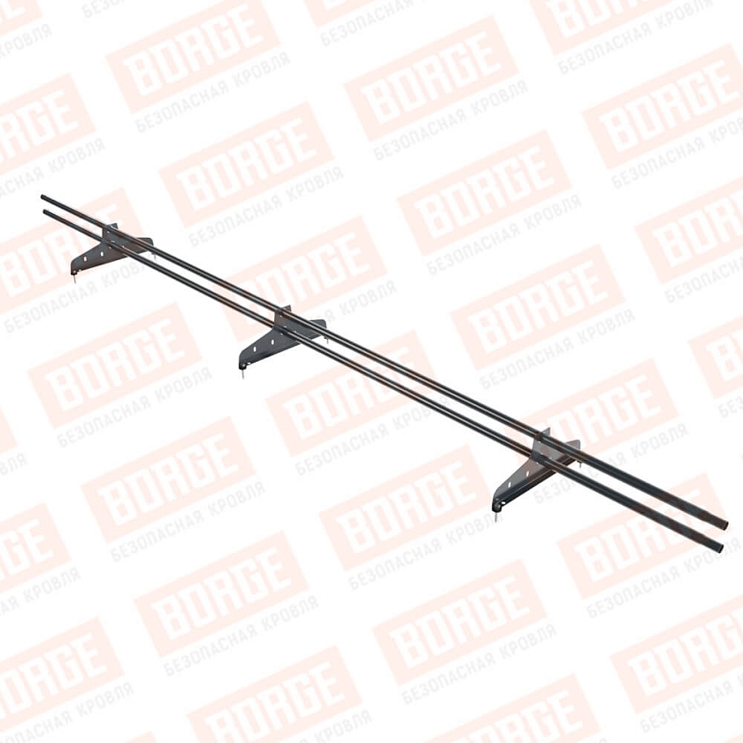 Снегозадержатель трубчатый NewLine 3м, D-25мм, 3 опоры, антрацитово-серый (RAL 7016)