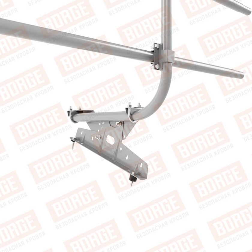 Ограждение кровельное BORGE H-60см, 3м, сигнально-серый (RAL 7004)