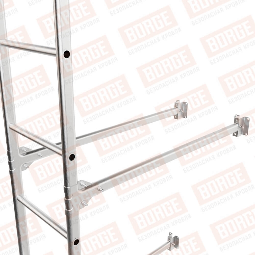 Комплект лестница фасадная BORGE (нижняя секция), 2,7м, цинк