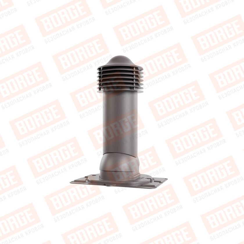 Труба вентиляционная Viotto с универсальным проходным элементом, d-150мм, утепленная, серо-коричневый (RAL 8019)