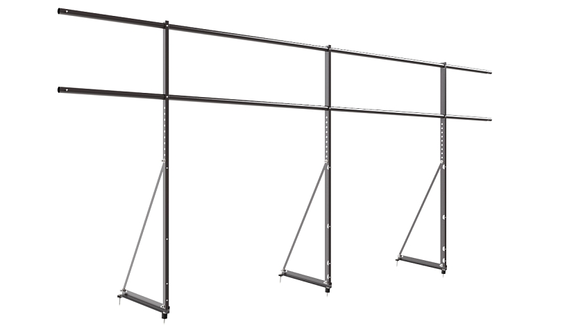 Ограждение кровельное NewLine H-120см, 3м, серо-коричневый (RAL 8019)