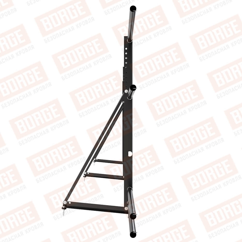 Ограждение декоративное NewLine H-90см, 3м, чёрный (RAL 9005), с двумя доп. трубами