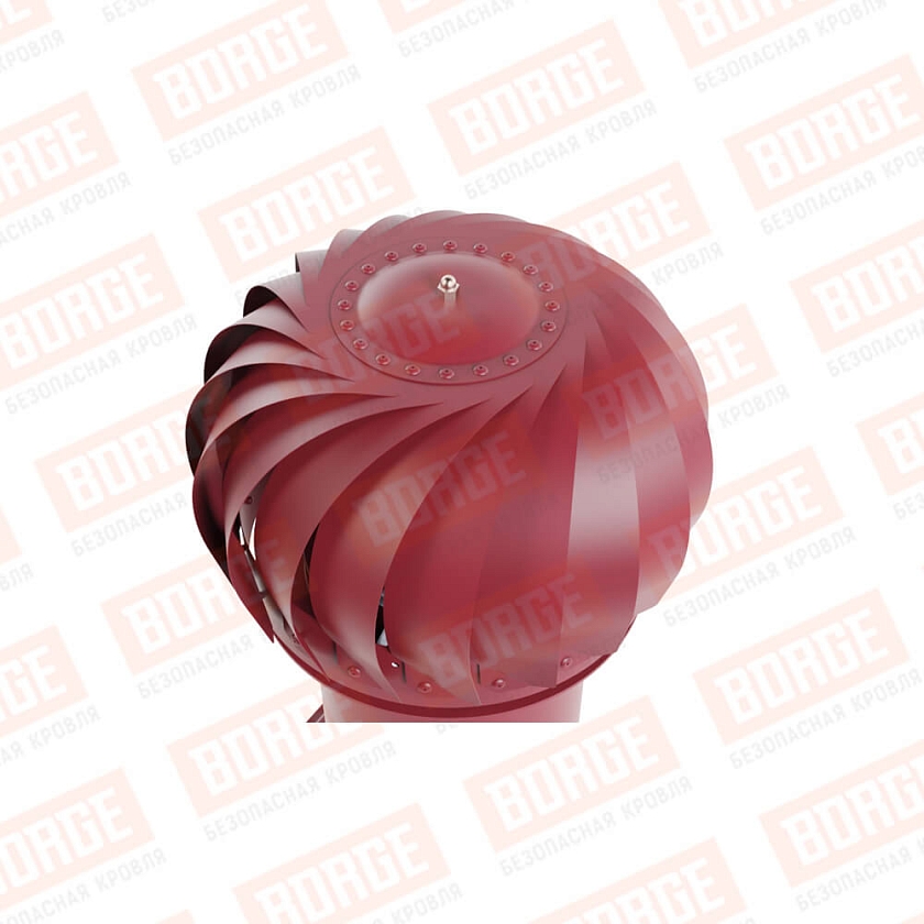 Роторная вентиляция Viotto с универсальным проходным элементом, d-125мм, утепленная, красное вино (RAL 3005)