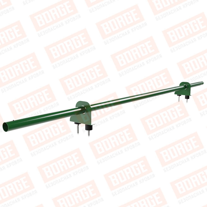 Снегозадержатель однотрубчатый NewLine 1,5м, D-25мм, 2 опоры, лиственно-зеленый (RAL 6002)