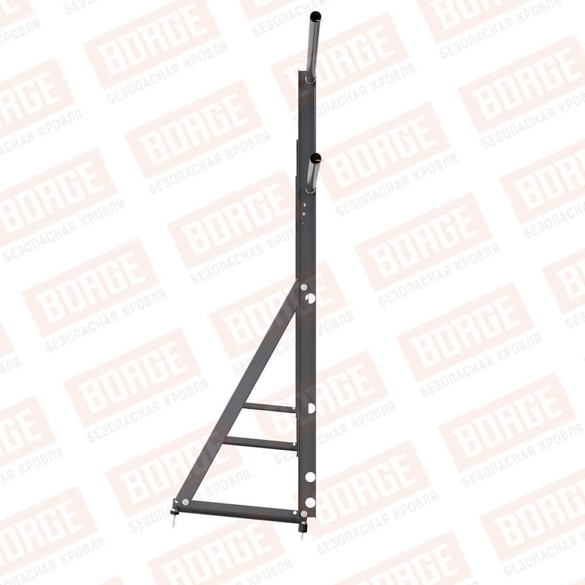 Ограждение кровельное Русский Рубеж H-120см, 3м, серый графит (RAL 7024)