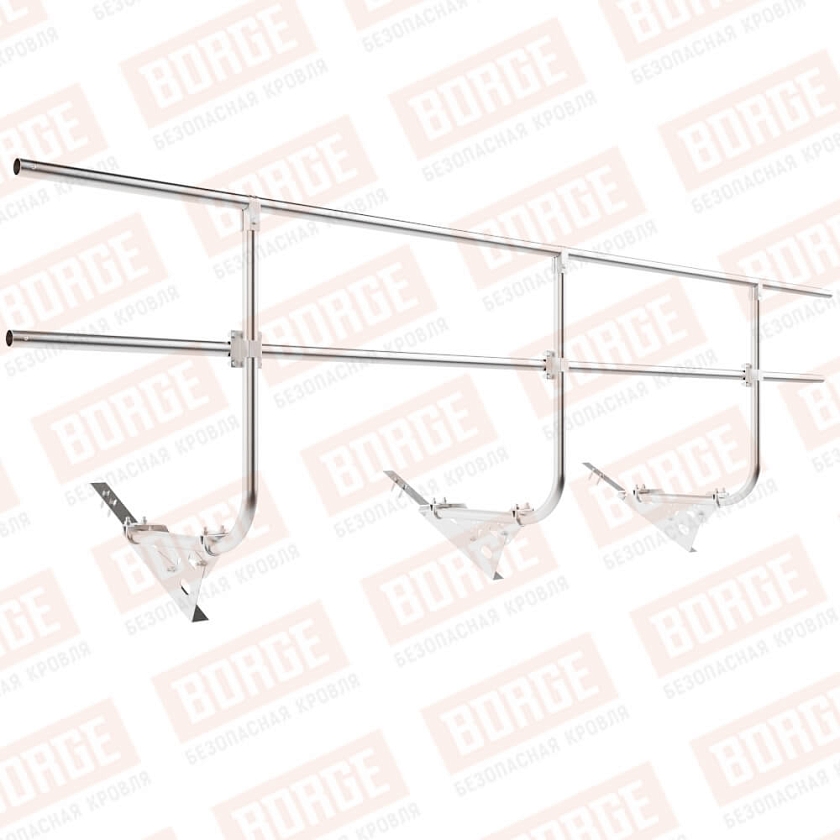 Ограждение кровельное BORGE H-90см, 3м , для композитной черепицы, цинк