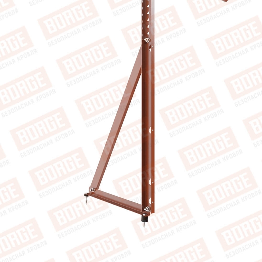 Ограждение кровельное Русский Рубеж H-120см, 3м, терракотовый (RAL 8004)