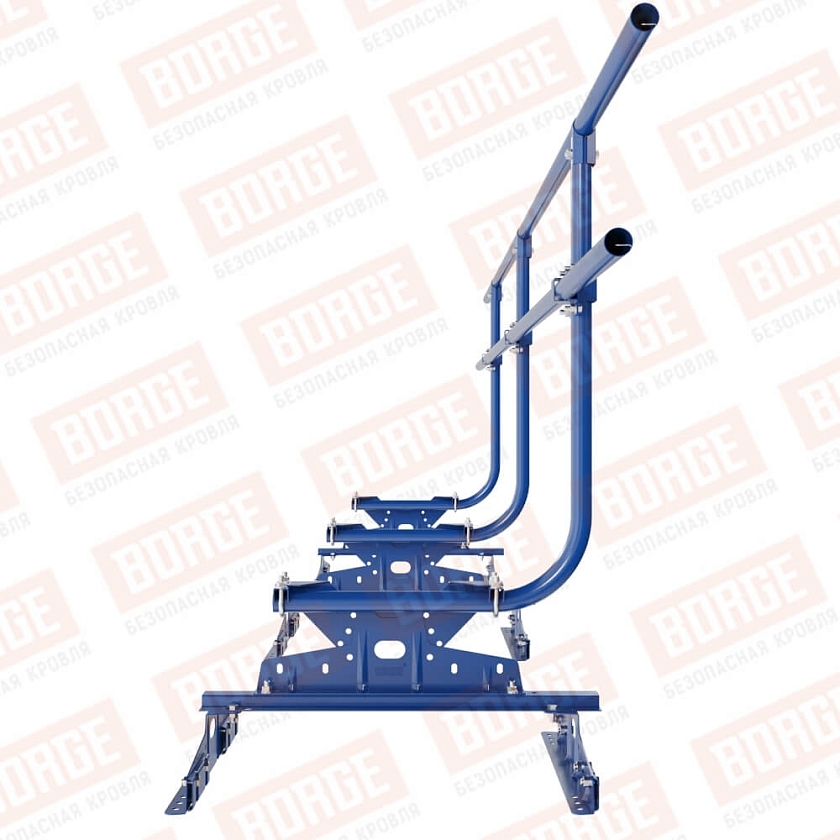 Ограждение кровельное BORGE H-90см, 3м, для параллельного фальца, сигнально-синий (RAL 5005)