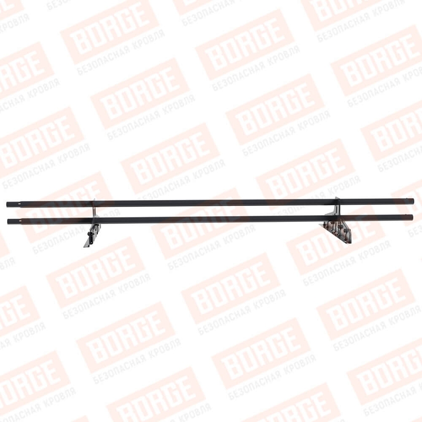 Снегозадержатель трубчатый Русский Рубеж D-25мм, 1,5м, 2 опоры, для фальц. кров., серый графит (RAL 7024)