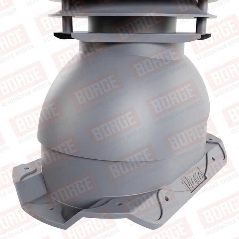 Универсальный выход вентиляции Viotto, для профнастила С20, серый графит (RAL 7024)