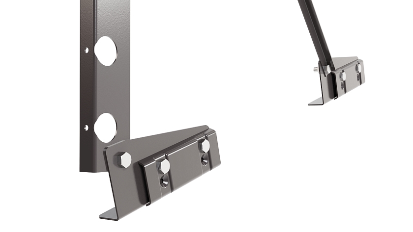 Ограждение кровельное NewLine H-120см, 3м, для фальцевой кровли, серо-коричневый (RAL 8019)