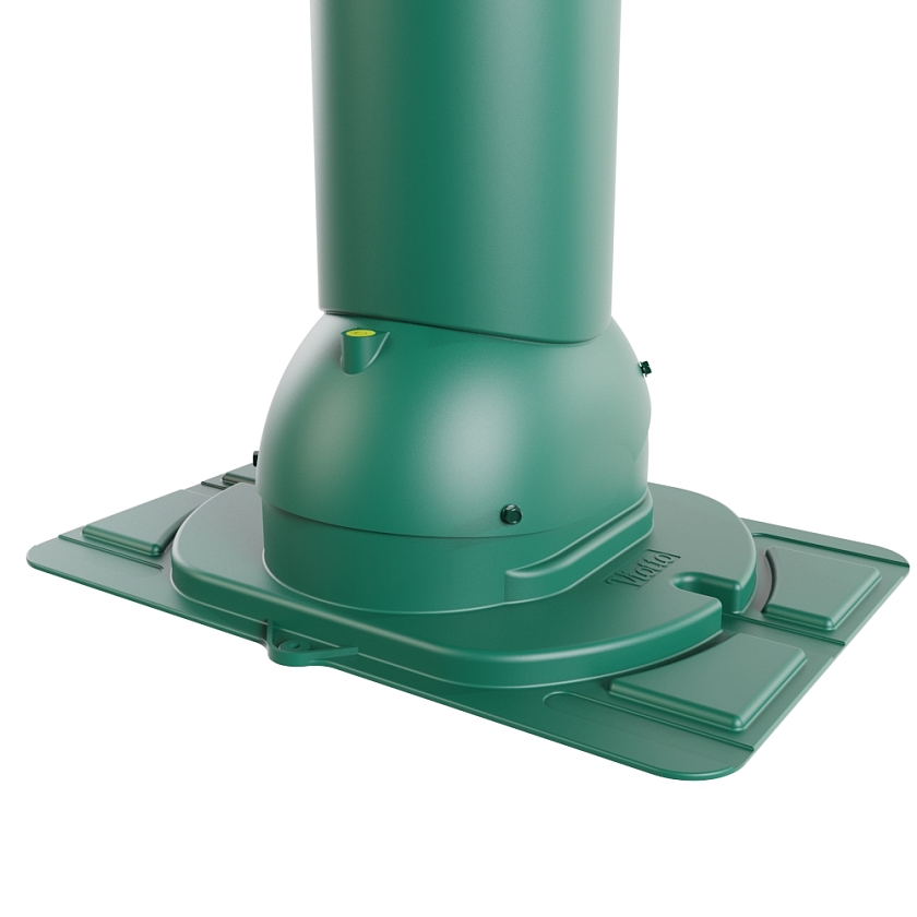 Роторная вентиляция Viotto Turbo, U01 D125мм, неутепленная, зеленый мох (RAL 6005)
