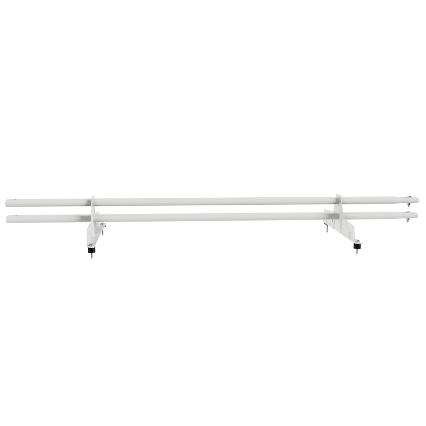 Снегозадержатель трубчатый Русский Рубеж 25х45мм, 1,5м, 2 опоры, сигнально-белый (RAL 9003)