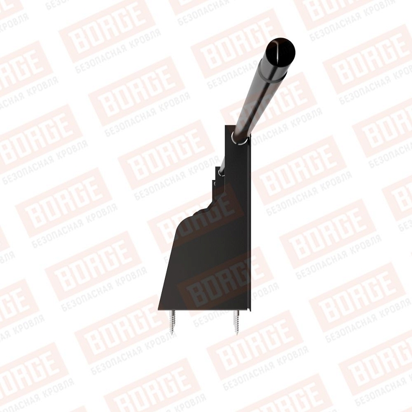 Ограждение плоских кровель NewLine Н-30, 3м, верхнее крепление, чёрный (RAL 9005)