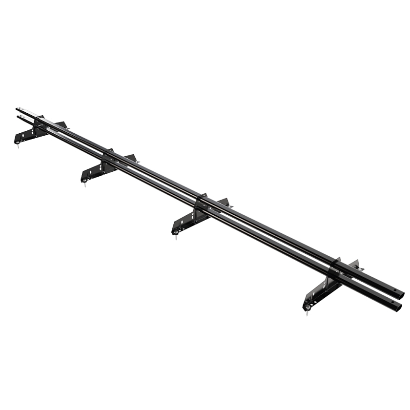 Снегозадержатель трубчатый Русский Рубеж 25х45мм, 3м, 4 опоры, чёрный (RAL 9005)