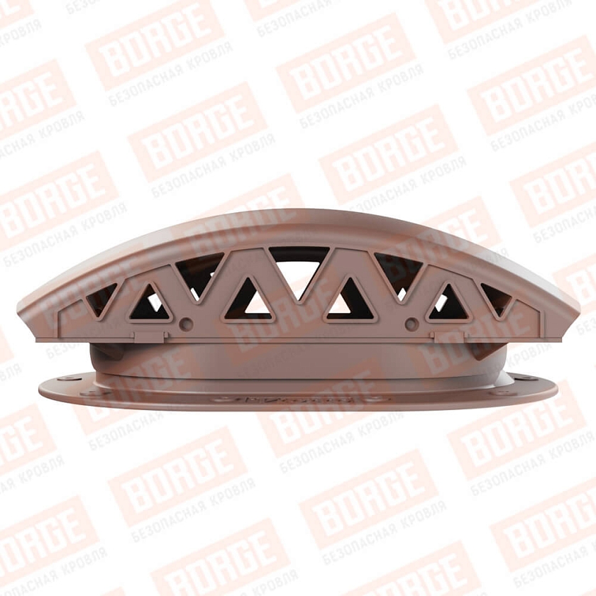 Вентилятор подкровельный Viotto, для готовой мягкой и фальцевой кровли, коричневый шоколад (RAL 8017). Черепаха