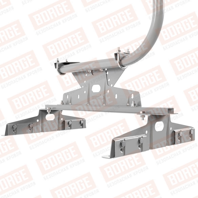 Ограждение кровельное BORGE H-90см, 3м, для параллельного фальца, сигнально-серый (RAL 7004)