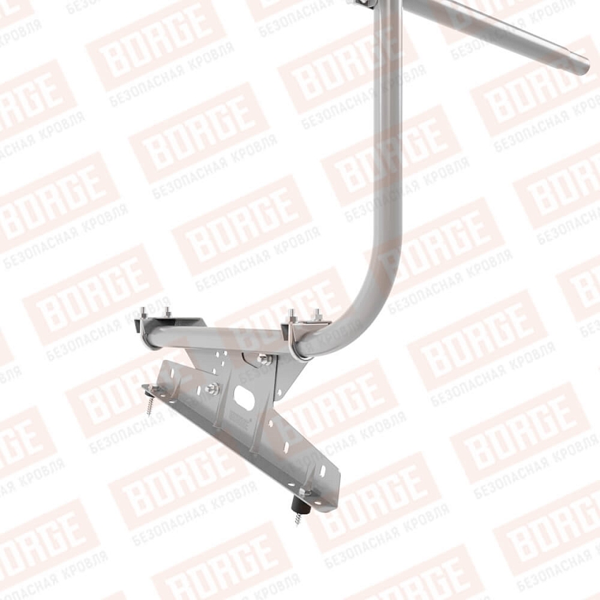 Ограждение кровельное BORGE H-90см, 3м, сигнально-серый (RAL 7004)