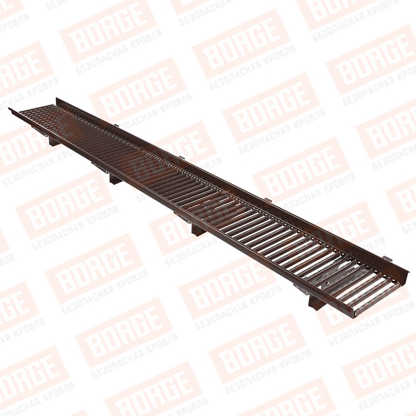 Мостик переходной BORGE 3м, для черепичной кровли, коричневый шоколад (RAL 8017)