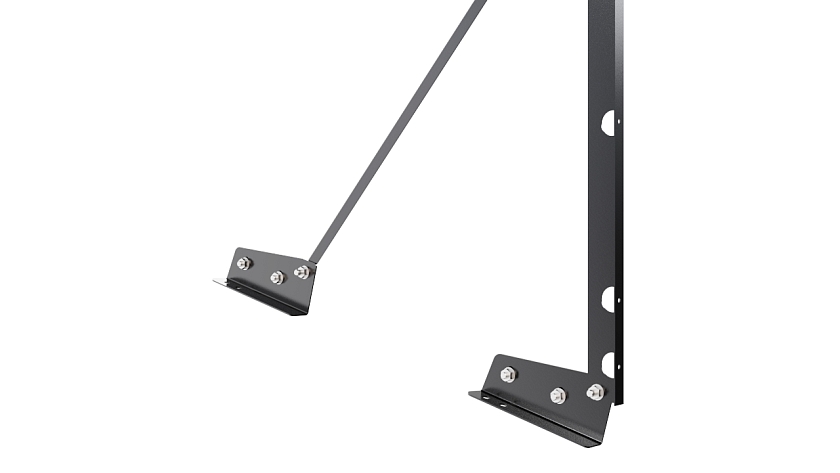 Ограждение кровельное NewLine H-90см, 3м, для фальцевой кровли, чёрный (RAL 9005)