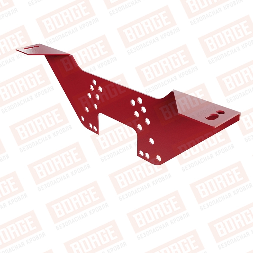 Регулировочный кронштейн BORGE, оцинк., рубиново-красный (RAL 3003)