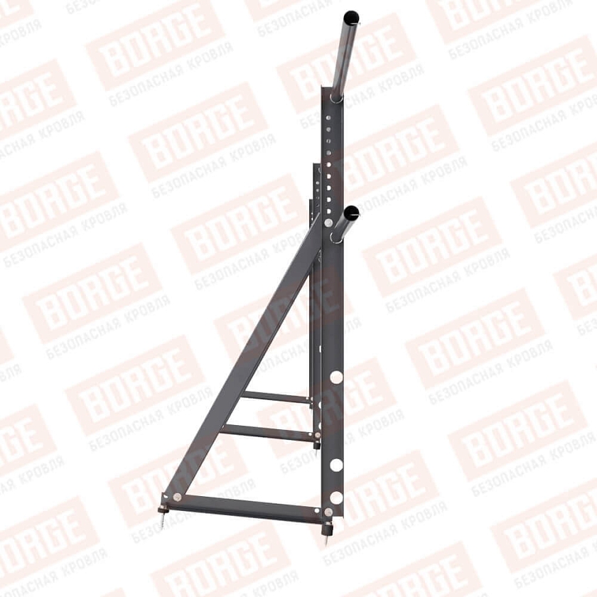 Ограждение кровельное Русский Рубеж H-90см, 3м, серый графит (RAL 7024)