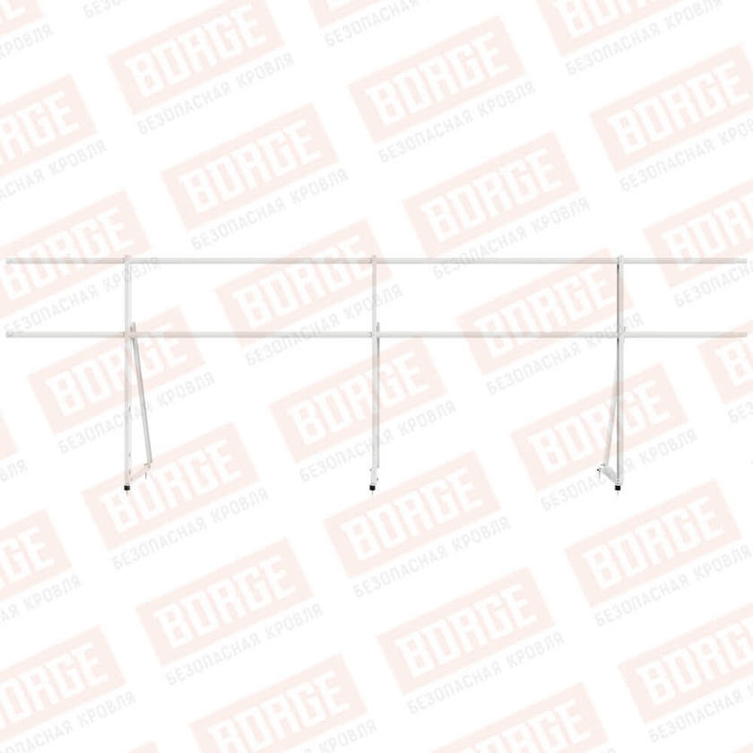 Ограждение кровельное Русский Рубеж H-90см, 3м, сигнально-белый (RAL 9003)