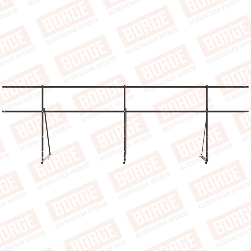 Ограждение декоративное NewLine H-90см, 3м, серо-коричневый (RAL 8019)