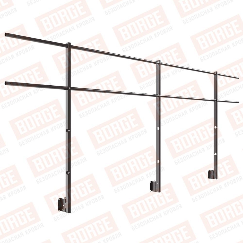 Ограждение парапетное NewLine H-120см, 3м, серо-коричневый (RR 32)