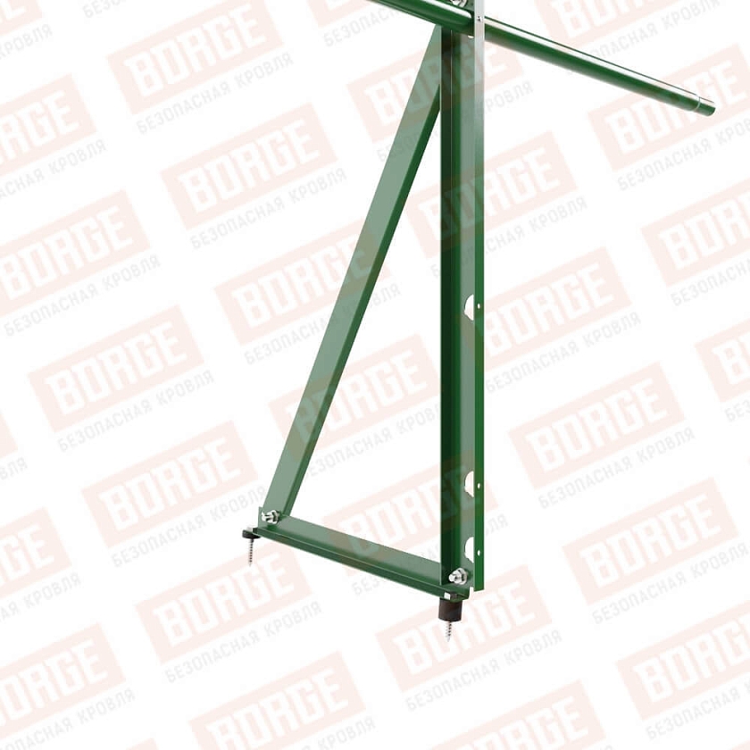 Ограждение кровельное Русский Рубеж H-90см, 3м, лиственно-зеленый (RAL 6002)