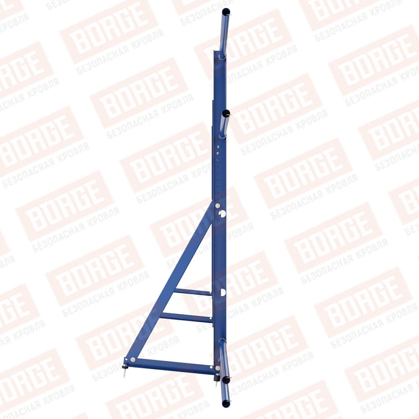 Ограждение кровельное Русский Рубеж H-120см, 3м, сигнально-синий (RAL 5005), с двумя доп. трубами