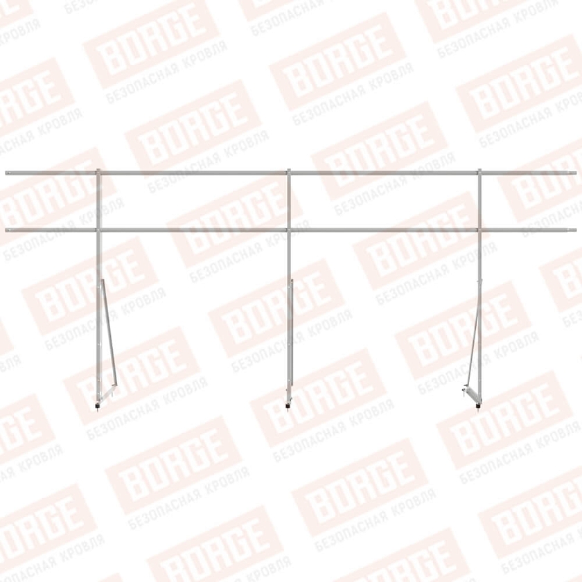 Ограждение декоративное NewLine H-120см, 3м, бело-алюминиевый (RAL 9006)