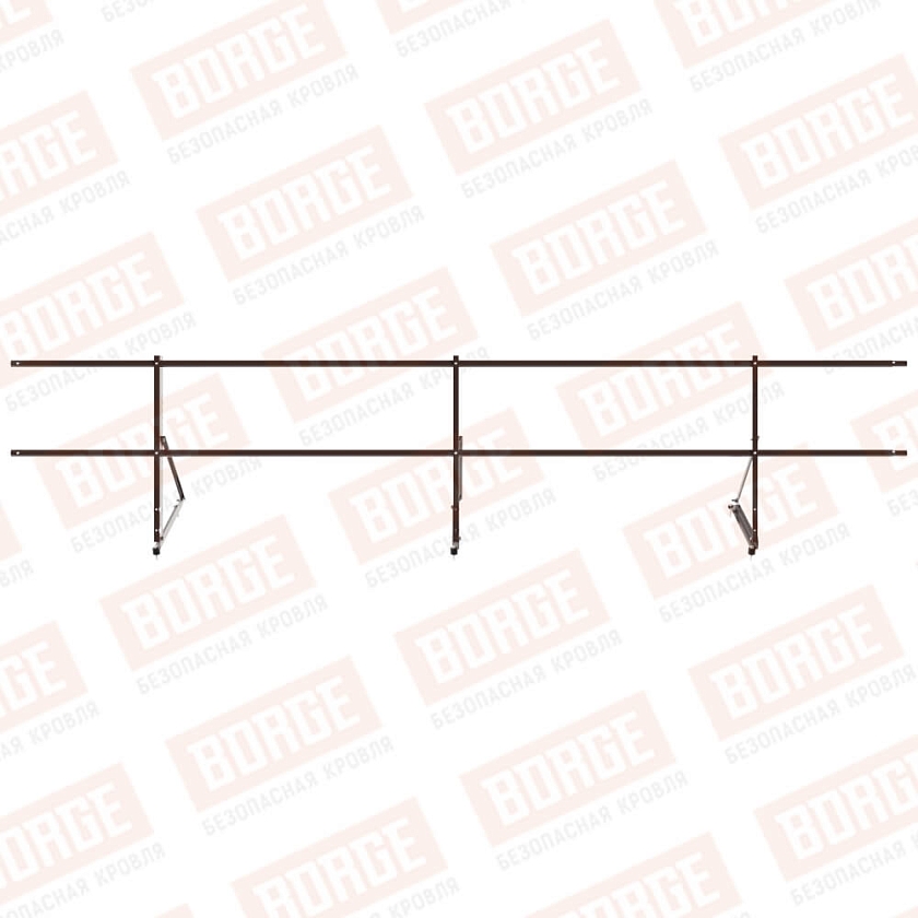 Ограждение декоративное NewLine H-60см, 3м, коричневый шоколад (RAL 8017)