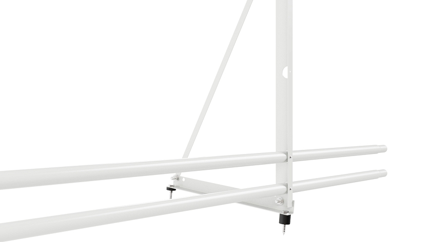 Ограждение кровельное NewLine H-90см, 3м, сигнально-белый (RAL 9003), с двумя доп. трубами