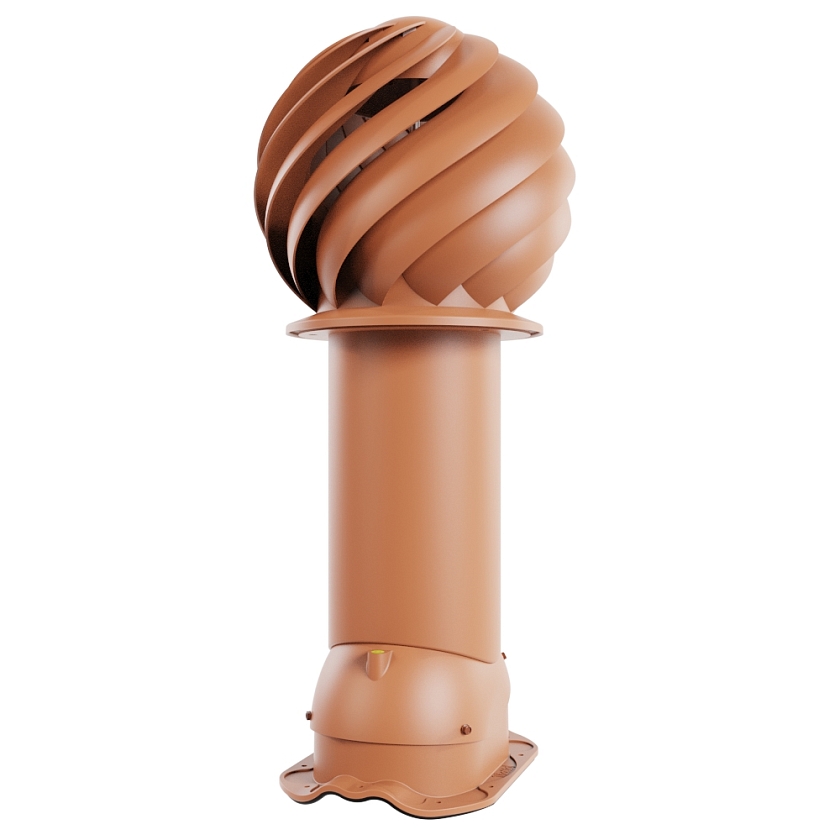 Роторная вентиляция Viotto, для МЧ Финнера, d-150мм, утепленная, терракотовый (RAL 8004)