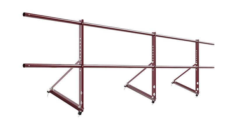 Ограждение кровельное NewLine H-60см, 3м, красное вино (RAL 3005)