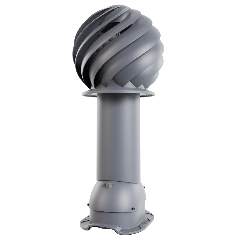 Роторная вентиляция Viotto, для МЧ Адаманте, d-125мм, неутепленная, серый графит (RAL 7024)