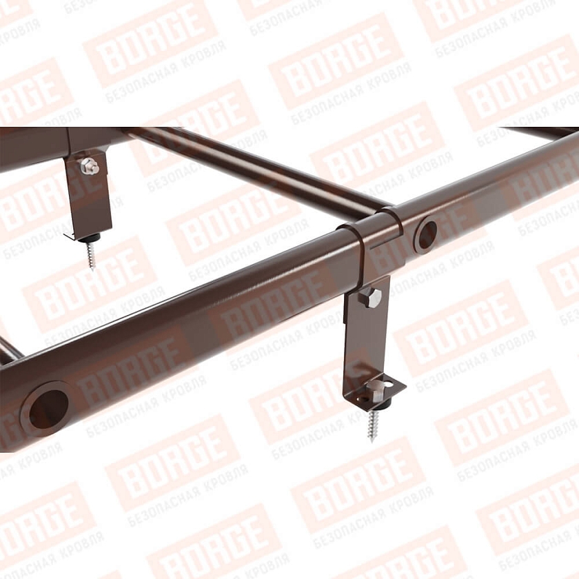 Комплект лестница кровельная NewLine 2,7м, коричневый шоколад (RAL 8017)