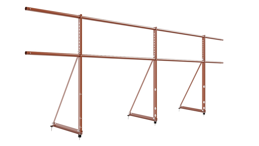 Ограждение кровельное NewLine H-90см, 3м, терракотовый (RAL 8004)